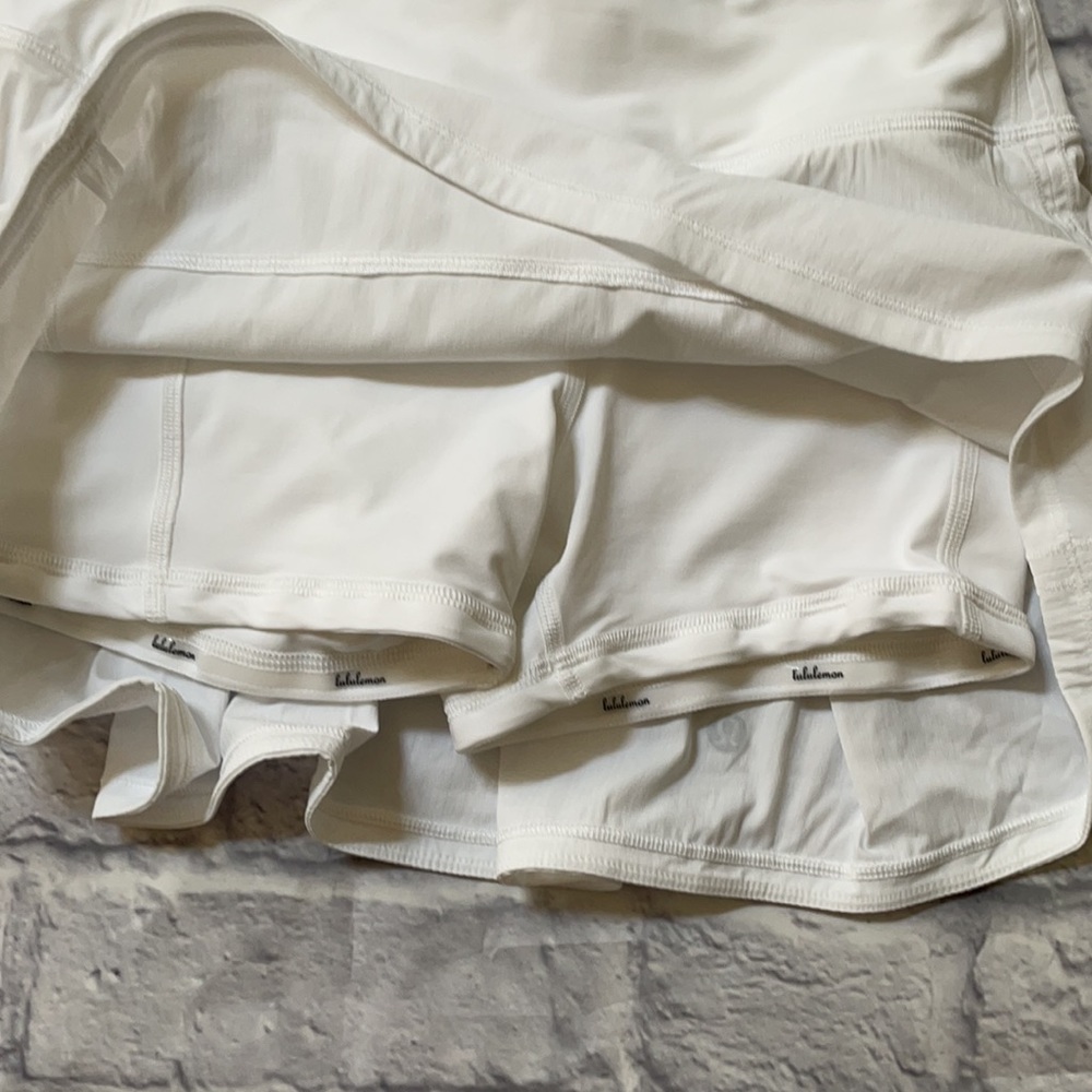 NWT lululemon 2021 Pace Rival Tennis Skirt WHITE R - Picture 8 of 9
